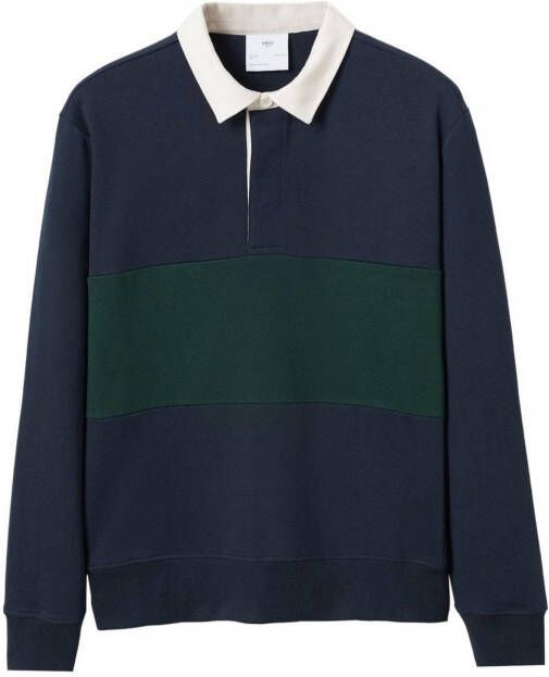 Mango Valle sweater met polokraag en colourblocking