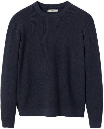 Mango Antigua fjngebreide pullover met structuur