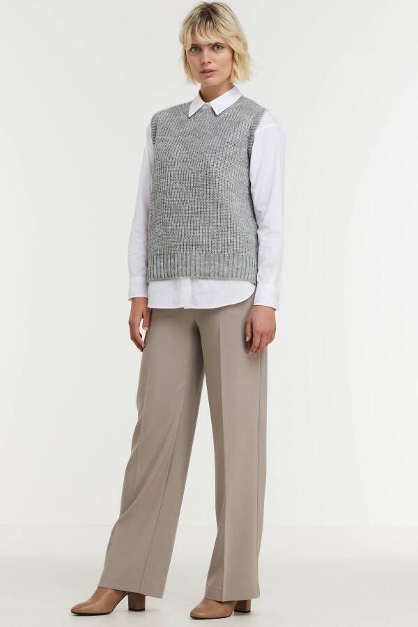 Modström gebreide spencer Timme licht grijs melange