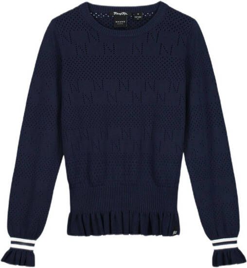NIK&NIK Crystal pullover met geperforeerde details