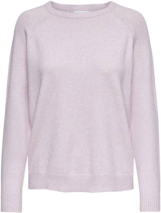 Only Trui met ronde hals ONLLESLY KINGS in gemêleerde look