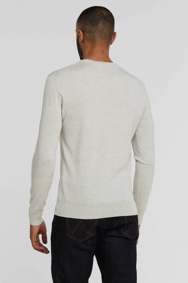 Scotch & Soda fijngebreide trui van merinowol grey melange online kopen