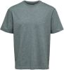 SELECTED HOMME T shirt SLHGILMAN220 grijs melange online kopen