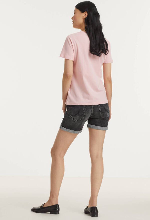 Superdry T shirt met printopdruk roze
