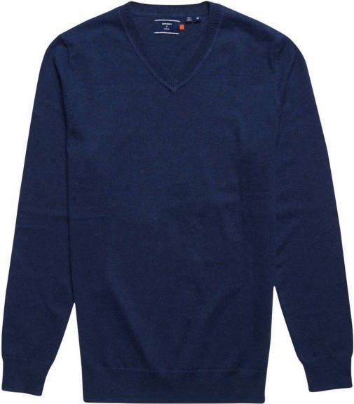 Superdry Fijngebreide pullover in kasjmierblend met V-hals