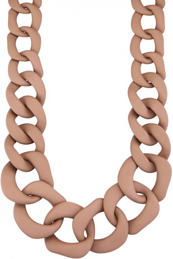 KLiNGEL Collier van kunsthars Bruin