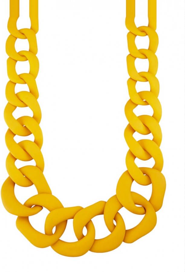KLiNGEL Collier van kunsthars Geel