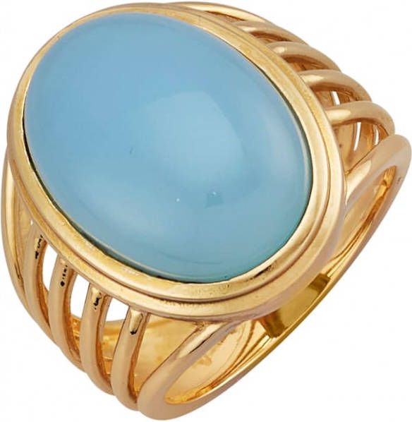 WENZ Damesring met agaat Zilverkleur