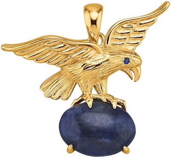 KLiNGEL Hanger Adelaar, van echt zilver Goudkleur