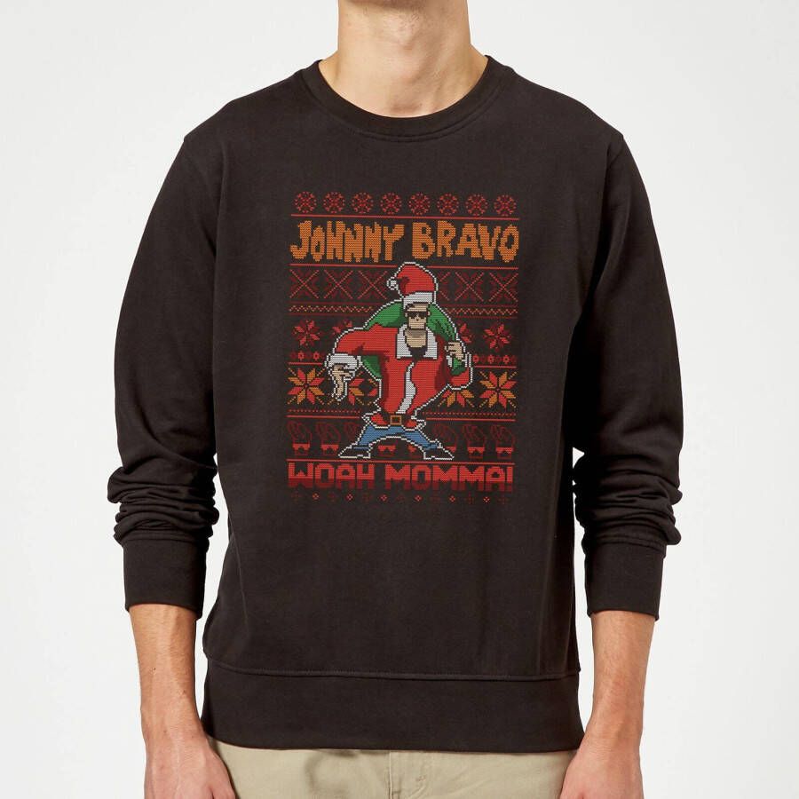 Cartoon Network Johnny Bravo Kerstmis Trui Zwart